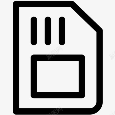 微型sd卡存储卡微芯片图标图标