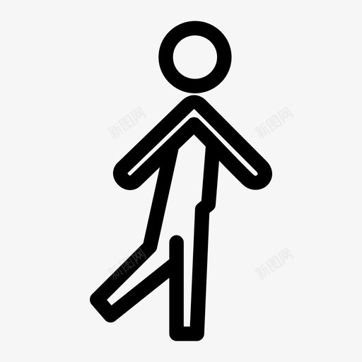 散步健身男人图标svg_新图网 https://ixintu.com 人 健身 散步 男人