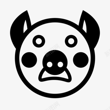 猪脸动物脸图标图标