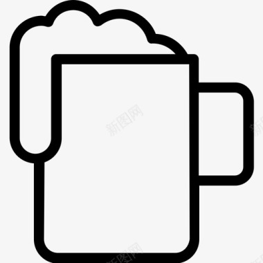 啤酒杯酒精麦芽酒图标图标