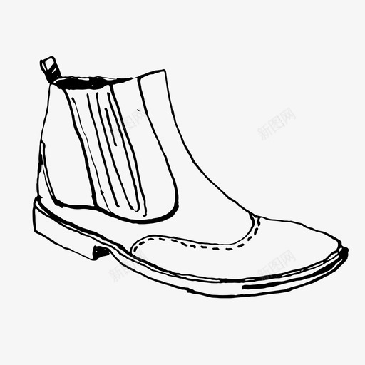 皮靴时尚正式图标svg_新图网 https://ixintu.com 时尚 正式 男式 男鞋 皮靴