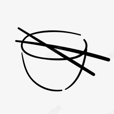面条碗亚洲筷子图标图标