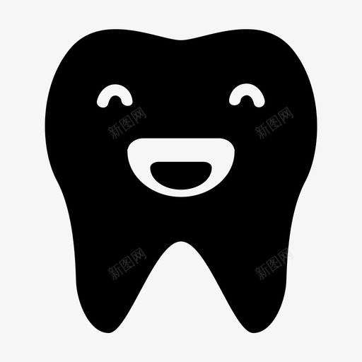 笑牙牙齿表情符号图标svg_新图网 https://ixintu.com 卫生 洗漱 牙齿 笑牙 表情符号