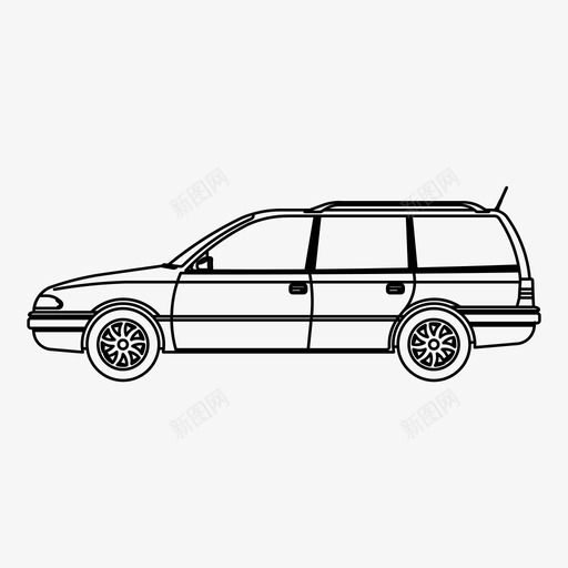 汽车家用汽车车站图标svg_新图网 https://ixintu.com 家用汽车 旅行车 汽车 车站
