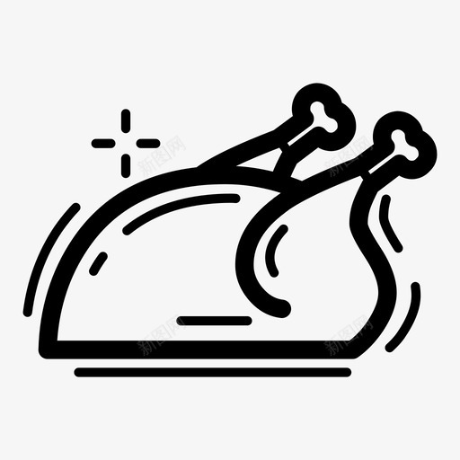 鸡肉食物肉图标svg_新图网 https://ixintu.com 美味的食物 肉 食物 鸡肉