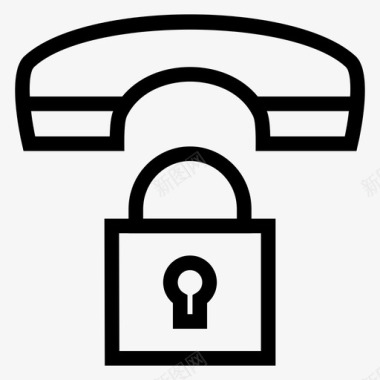 电话锁私人保护图标图标