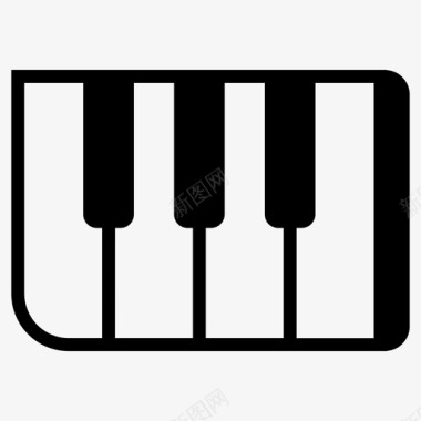 钢琴键军械键盘图标图标