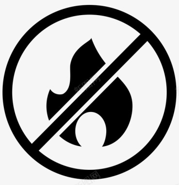 无火禁止无火焰图标图标