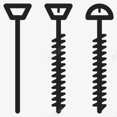 螺钉螺栓结构图标图标