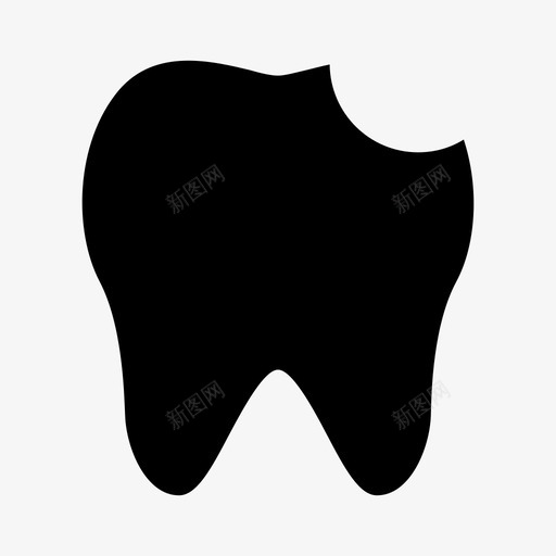 蛀牙损伤牙齿图标svg_新图网 https://ixintu.com 损伤 洞 牙齿 细菌 蛀牙