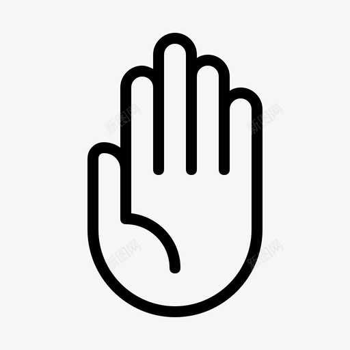 手手指手掌图标svg_新图网 https://ixintu.com 停止 手 手势 手指 手掌 身体部位