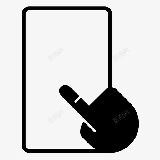 一个手指触摸应用程序多媒体图标svg_新图网 https://ixintu.com 一个手指触摸 多媒体 应用程序 用户界面 触摸手势