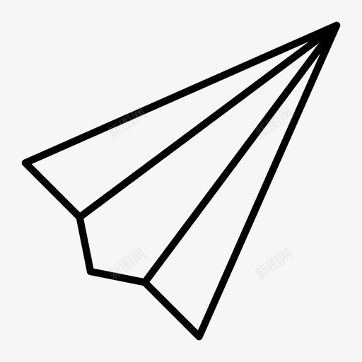 纸飞机飞行发射图标svg_新图网 https://ixintu.com 发射 发送 学校和教育线v1 纸飞机 飞行