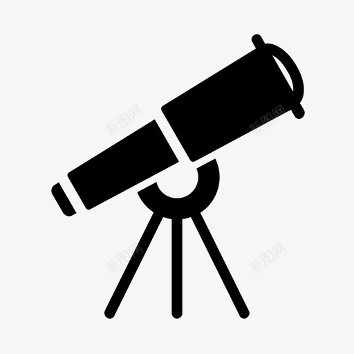望远镜天文学星光凝视图标svg_新图网 https://ixintu.com 天文学 天文学2 星光凝视 望远镜