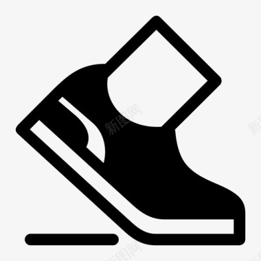 运动鞋田径脚图标图标