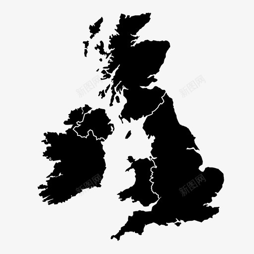 不列颠群岛边界爱尔兰图标svg_新图网 https://ixintu.com 不列颠群岛 国家稳固 爱尔兰 英国 边界