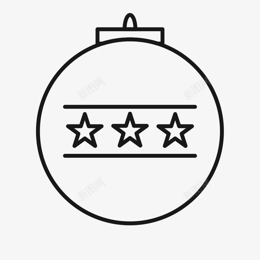 圣诞饰品球圣诞球图标svg_新图网 https://ixintu.com 圣诞球 圣诞饰品 球 装饰