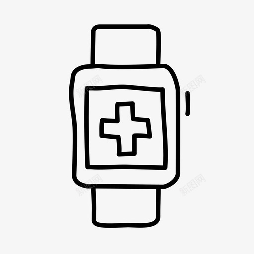 医疗手表手绘健康图标svg_新图网 https://ixintu.com 健康 医疗手表 医院 手绘