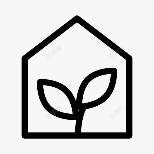 独立住宅自然生态ios优化图标svg_新图网 https://ixintu.com 独立住宅 生态ios优化 自然