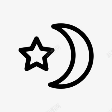 月亮星夜晚天气1图标图标