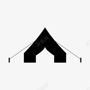 露营帐篷探险童子军图标图标