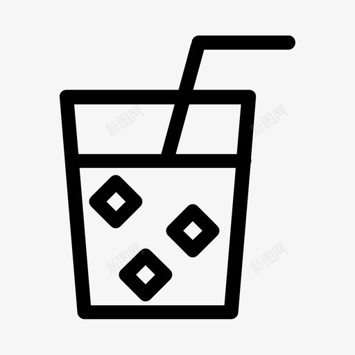 饮料鸡尾酒杯子图标svg_新图网 https://ixintu.com 杯子 饮料 鸡尾酒