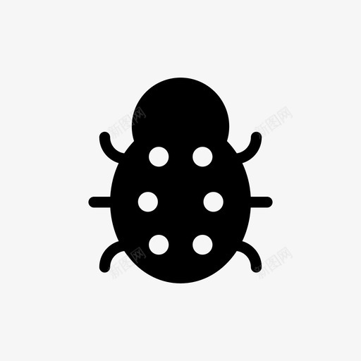 瓢虫甲虫飞虫图标svg_新图网 https://ixintu.com 完整的图标集 昆虫 瓢虫 甲虫 花园 飞虫