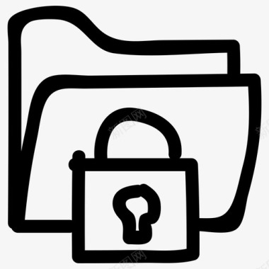 文件夹锁保护安全图标图标
