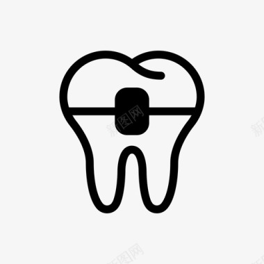 牙齿牙套牙医图标图标