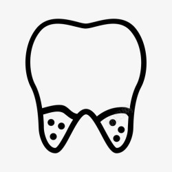 牙根牙根管牙医感染图标高清图片