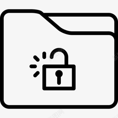 文件夹解锁挂锁安全图标图标