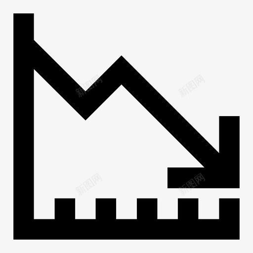 向下增长向下箭头图表图标svg_新图网 https://ixintu.com 向下增长 向下箭头 图表 损失