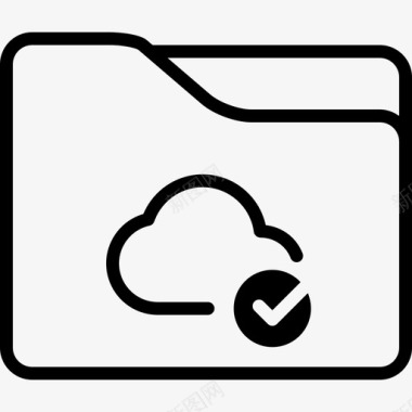 文件夹上载到云成功文件存储图标图标