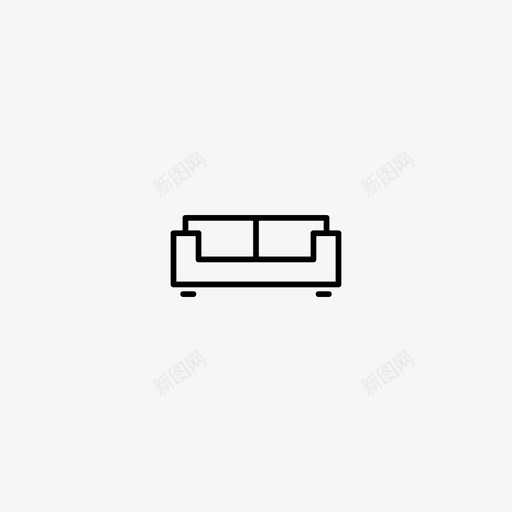 沙发舒适靠垫图标svg_新图网 https://ixintu.com 客厅 座椅 沙发 沙发家具 舒适 软垫 靠垫
