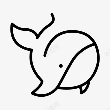 鲸鱼白鲸鲸目动物图标图标