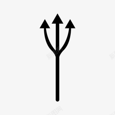 三叉戟神话海王星图标图标