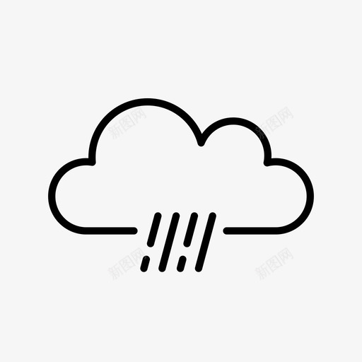 雨云和雨天气图标svg_新图网 https://ixintu.com 云和雨 天气图标 雨