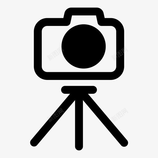 三脚架上的相机图标svg_新图网 https://ixintu.com 三脚架上的相机
