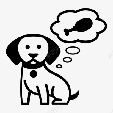 狗动物食物图标图标