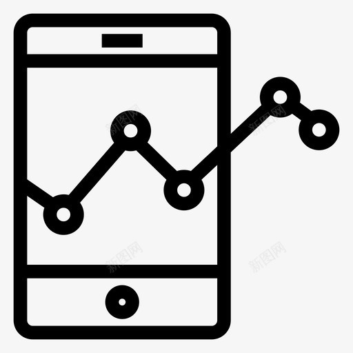 分析手机移动图标svg_新图网 https://ixintu.com 分析 手机 技术 数据分析和数据存储线图标 移动 移动图表