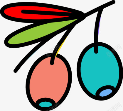 卡尔马塔橄榄吃食物图标图标