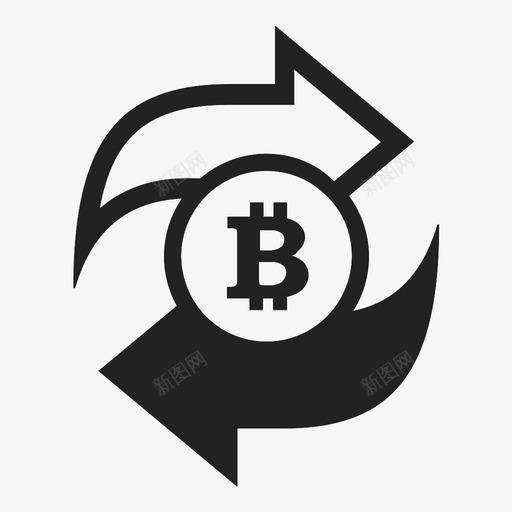 回收比特币区块链图标svg_新图网 https://ixintu.com 交换 刷新 区块链 同步 回收 比特币
