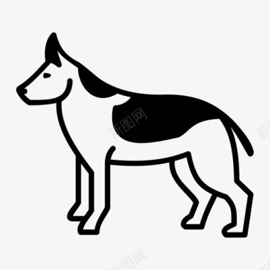 狗动物杜宾图标图标