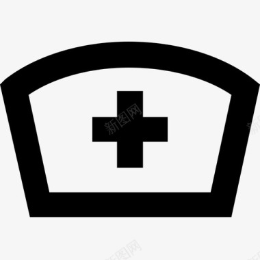 护士帽帽子制服图标图标