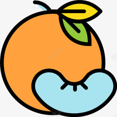 橘子吃食物图标图标