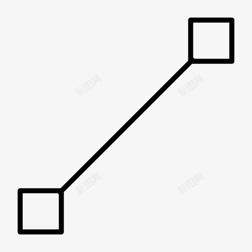 线定位点线图标svg_新图网 https://ixintu.com 定位点 矢量点 矢量线 矢量路径 线