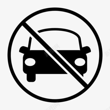 禁止停车禁止停车标志禁止车辆通行图标图标
