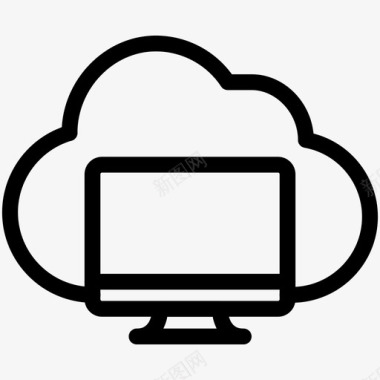 云液晶计算笔记本电脑图标图标