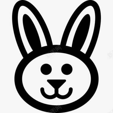 复活节兔子快乐动物们图标图标