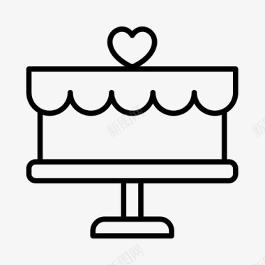 婚礼蛋糕食物聚会图标图标